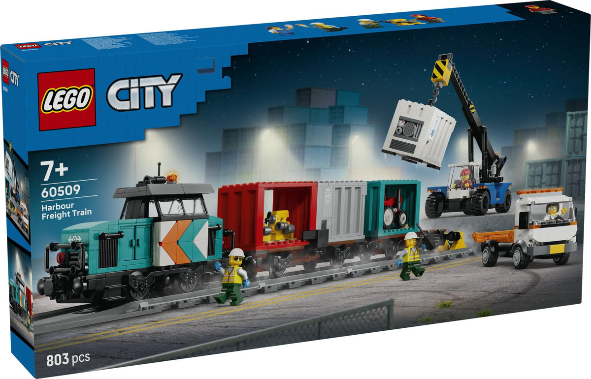 LEGO City Containertrein met Kraan en Vrachtwagen - 60509