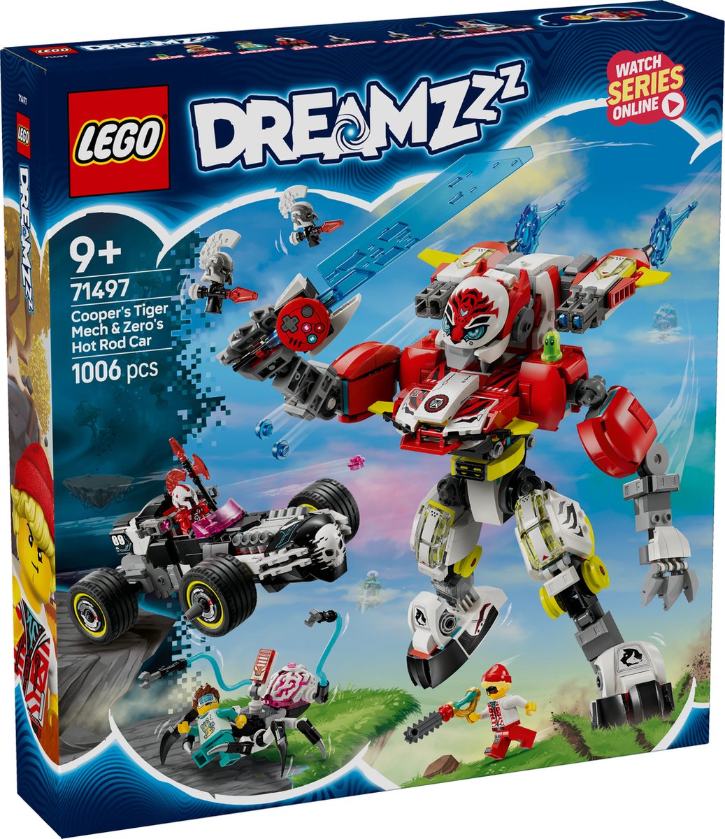 LEGO DREAMZzz Coopers tijgermecha en Zero's hot rod auto - 71497