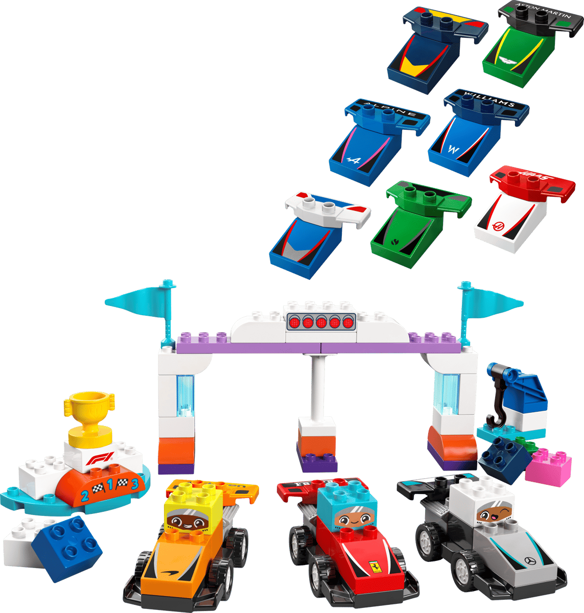 LEGO Duplo F1 team racewagens en coureurs - 10445