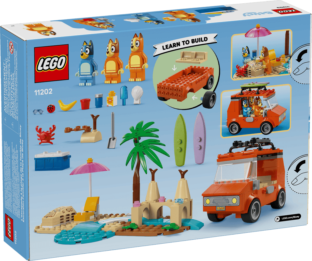 LEGO Bluey Bluey's autorit naar het strand - 11202