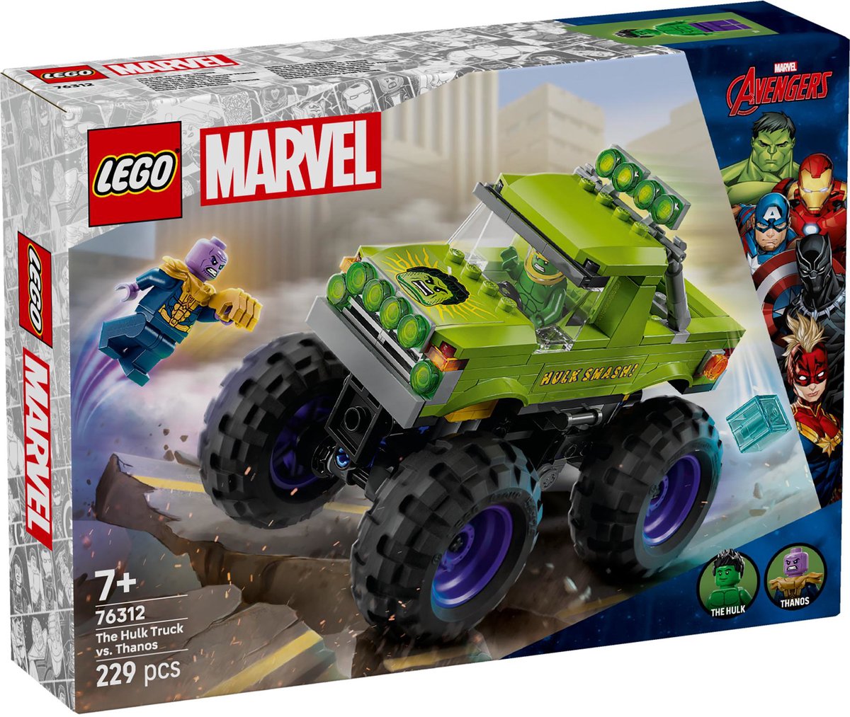 LEGO Marvel De Hulk Truck vs. Thanos - 76312