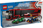 LEGO City F1 truck met RB20 en AMR24 F1® auto's - 60445