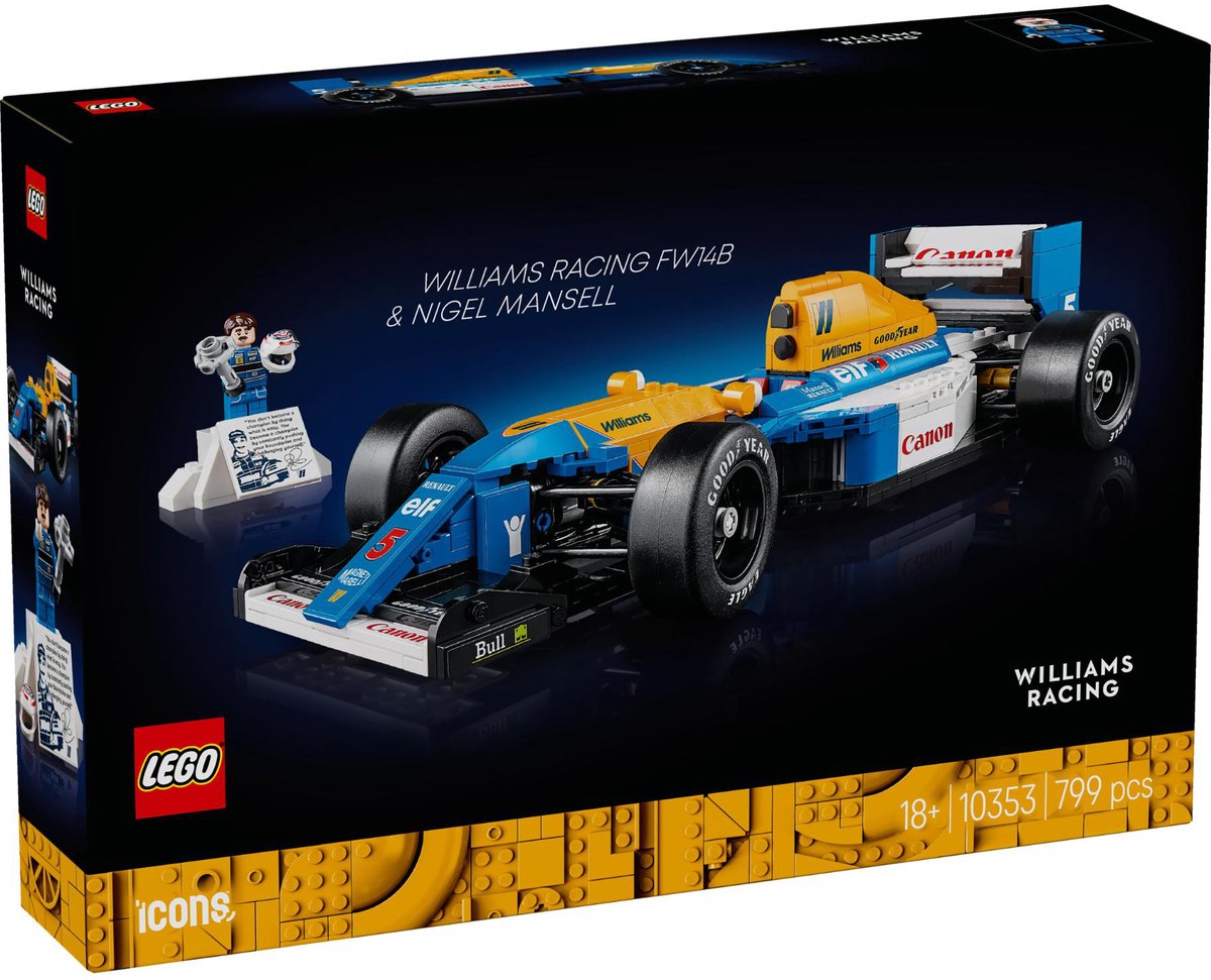 LEGO Icons Williams Racing FW14B en Nigel Mansell - 10353