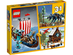 LEGO Creator 3-in-1 Vikingschip en de Midgaardslang - 31132