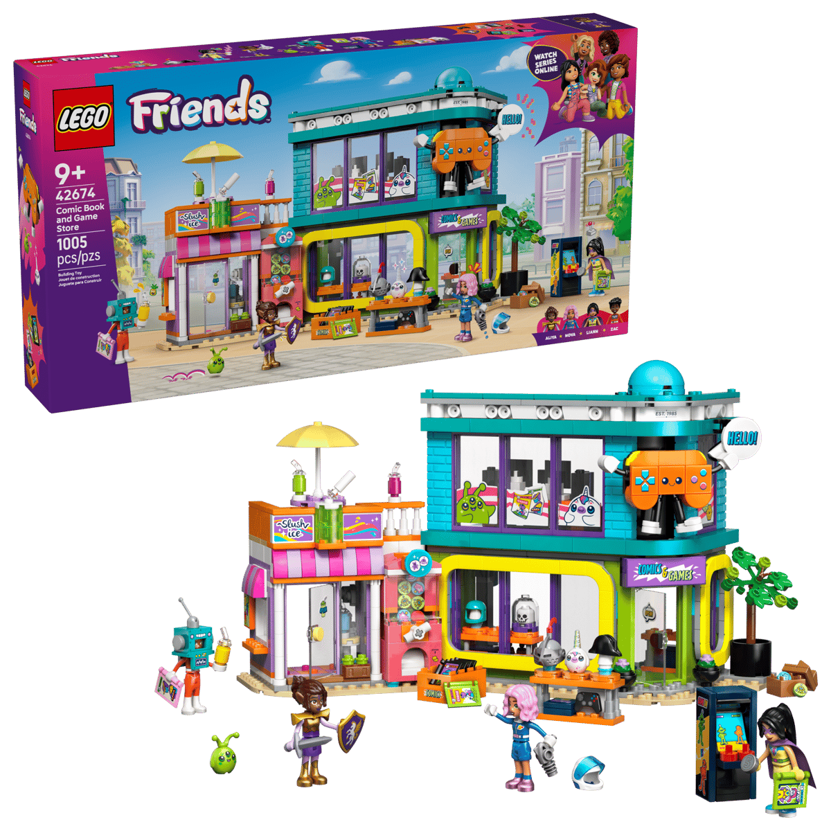 LEGO Friends Stripboeken- en Gamewinkel - 42674