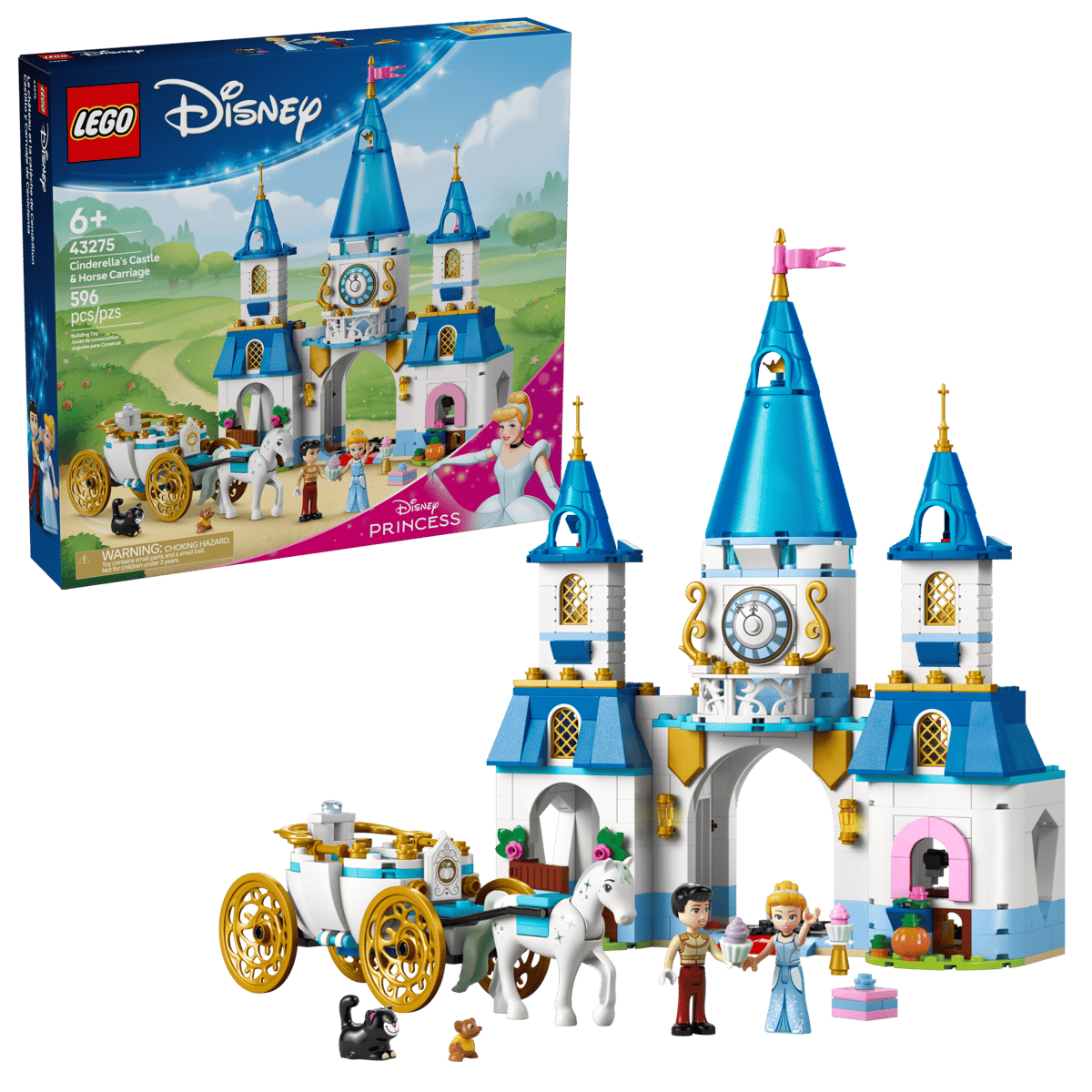 LEGO Disney Princess Assepoesters kasteel en paardenkoets - 43275