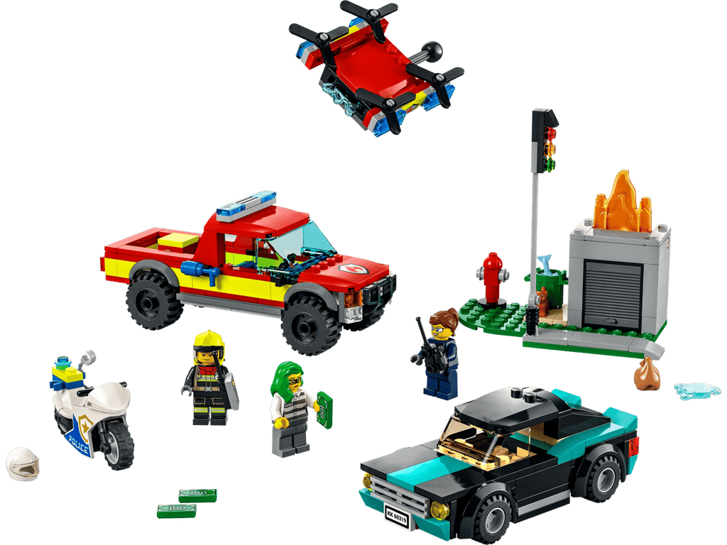 LEGO City Brandweer & Politie Achtervolging - 60319