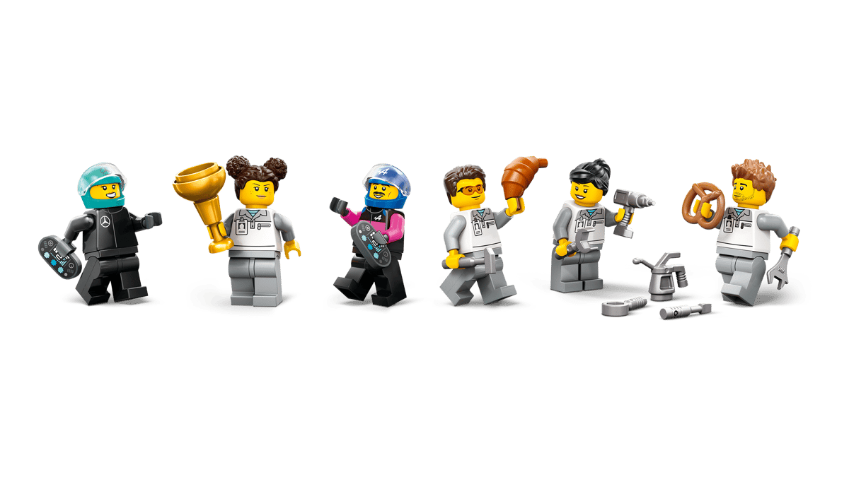 LEGO City F1 garage met Mercedes-AMG en Alpine auto's - 60444
