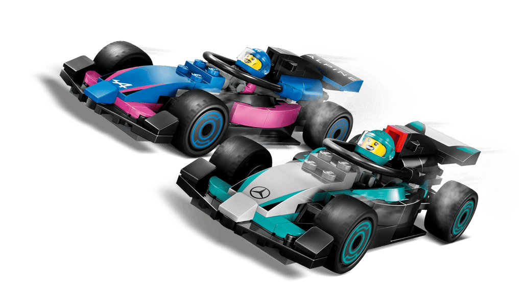 LEGO City F1 garage met Mercedes-AMG en Alpine auto's - 60444