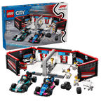 LEGO City F1 garage met Mercedes-AMG en Alpine auto's - 60444