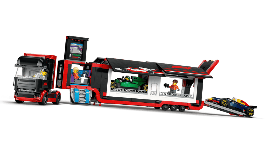 LEGO City F1 truck met RB20 en AMR24 F1® auto's - 60445
