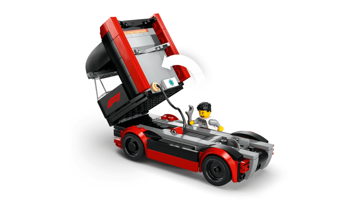 LEGO City F1 truck met RB20 en AMR24 F1® auto's - 60445