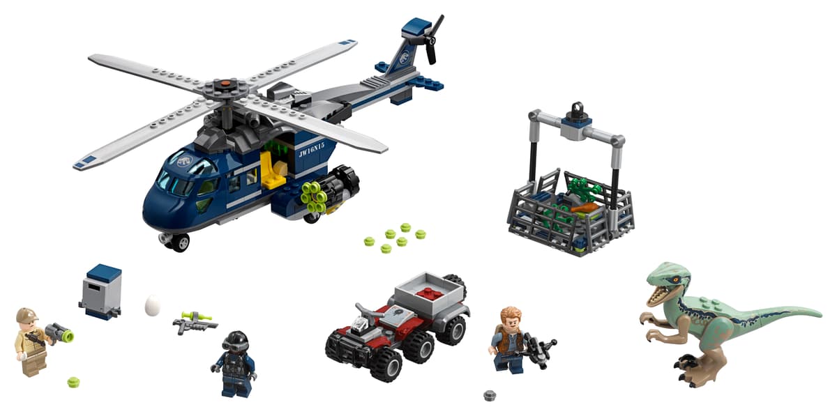 LEGO Jurassic World Helikopterachtervolging van Blue - 75928