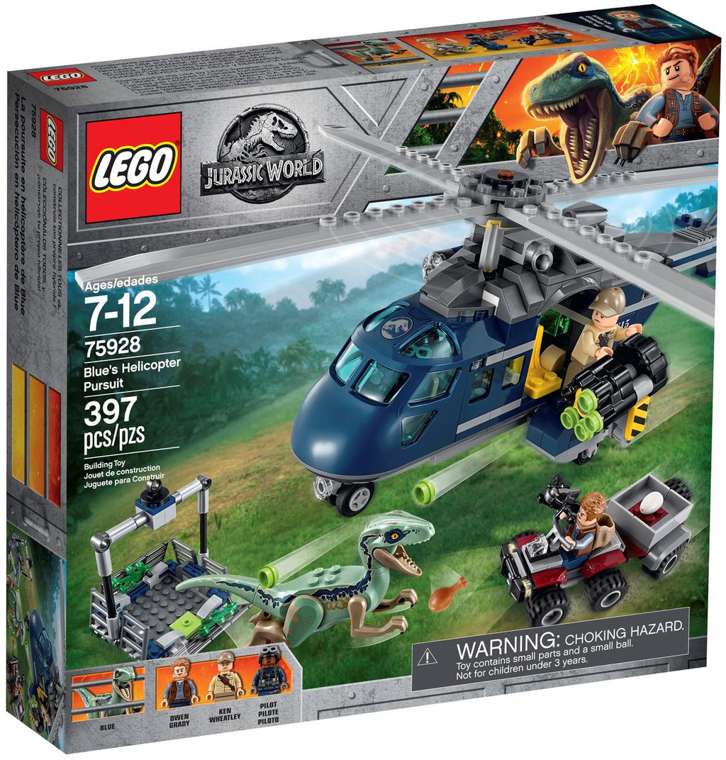 LEGO Jurassic World Helikopterachtervolging van Blue - 75928
