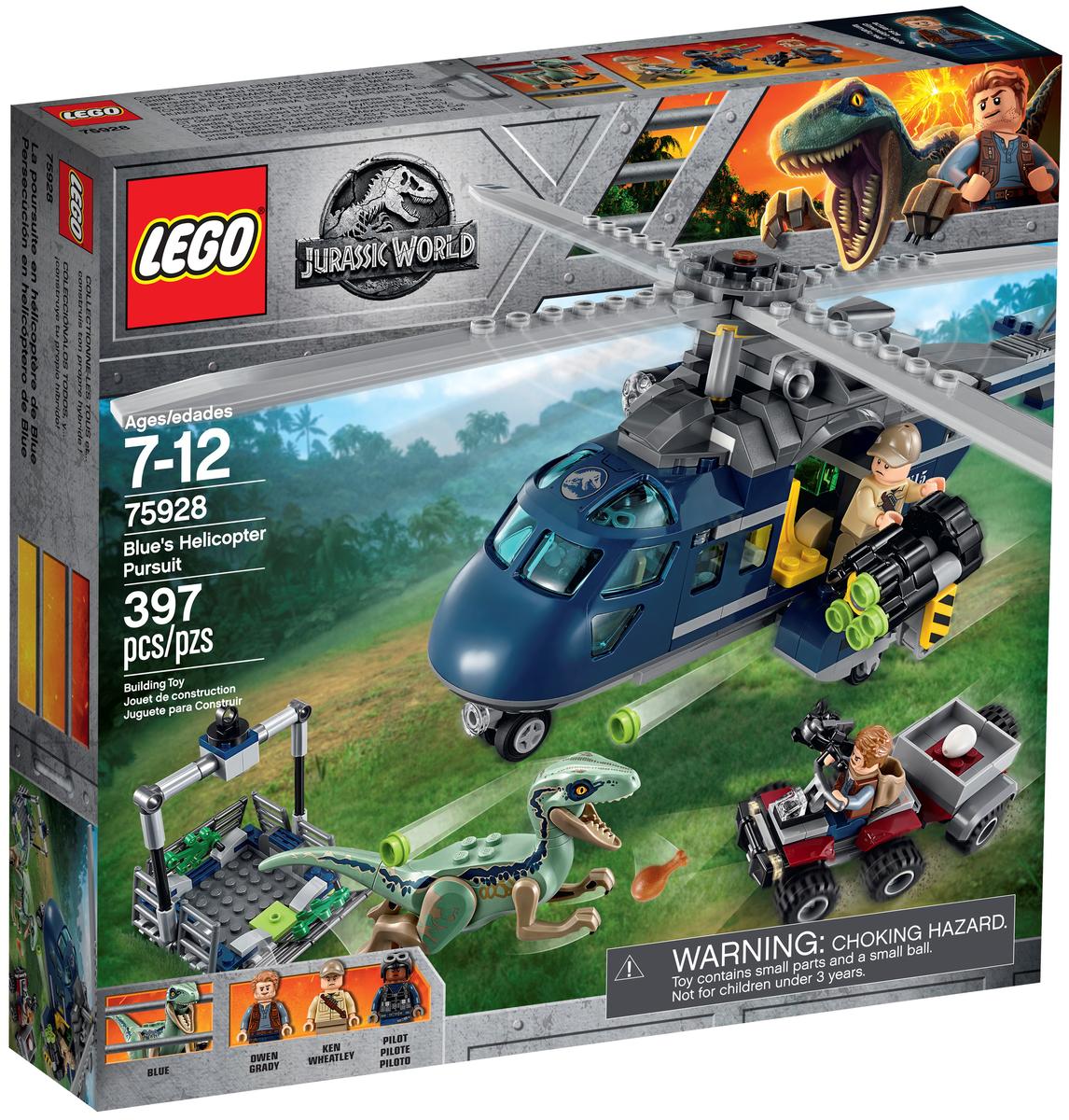 LEGO Jurassic World Helikopterachtervolging van Blue - 75928
