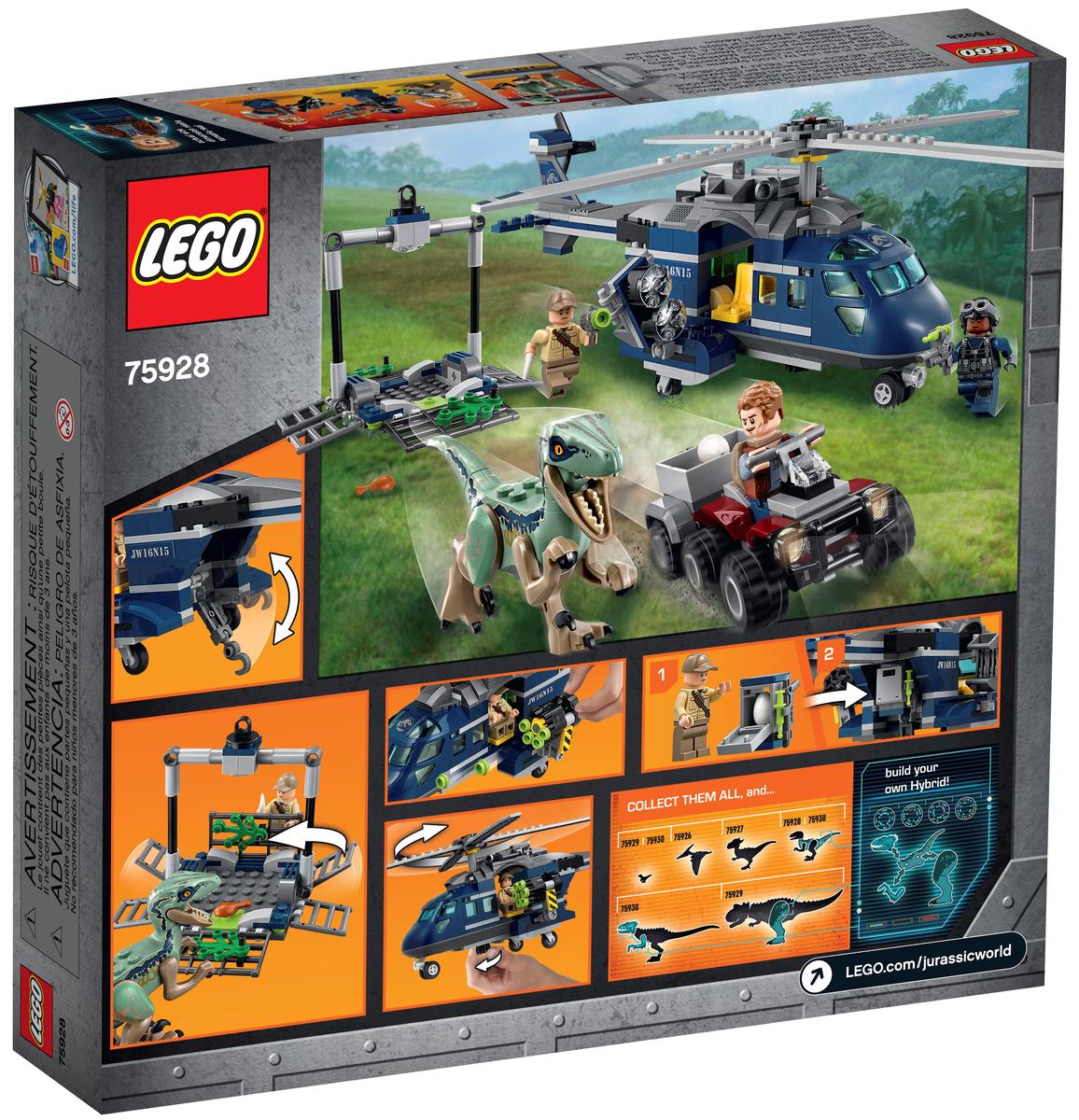 LEGO Jurassic World Helikopterachtervolging van Blue - 75928