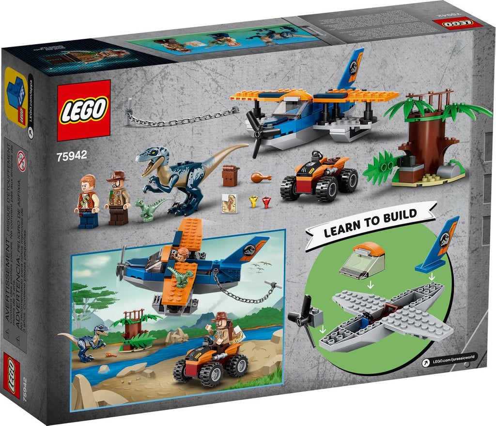 LEGO Jurassic World Velociraptor: Biplane Rescue Mission - 75942