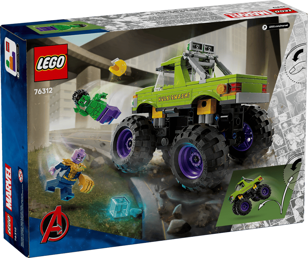 LEGO Marvel De Hulk Truck vs. Thanos - 76312