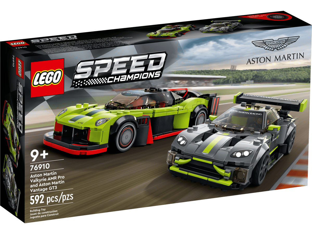 LEGO Speed Champions Aston Martin Valkyrie AMR Pro en Aston Martin Vantage GT3 - 76910