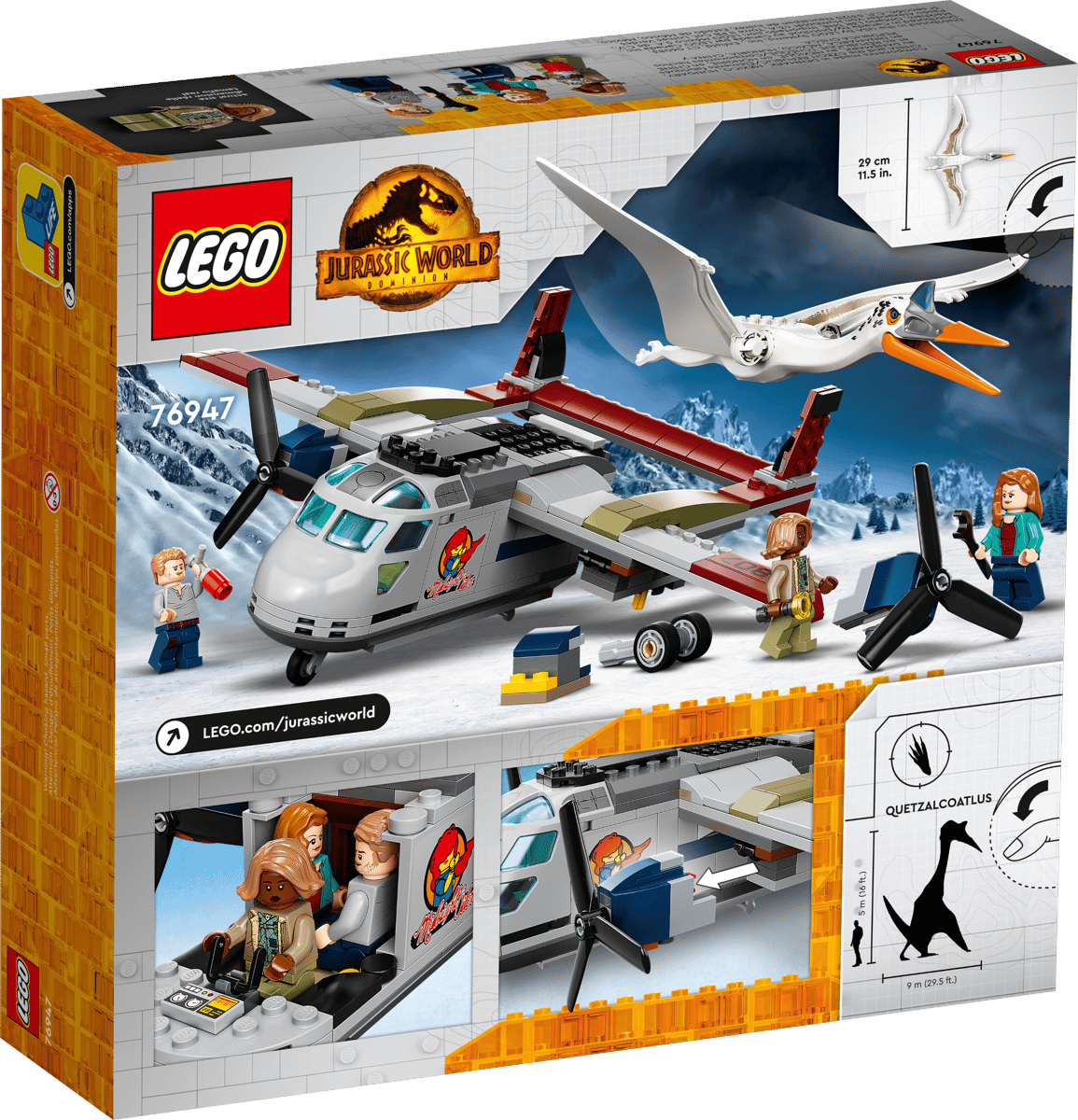 LEGO Jurassic World Quetzalcoatlus Vliegtuighinderlaag - 76947