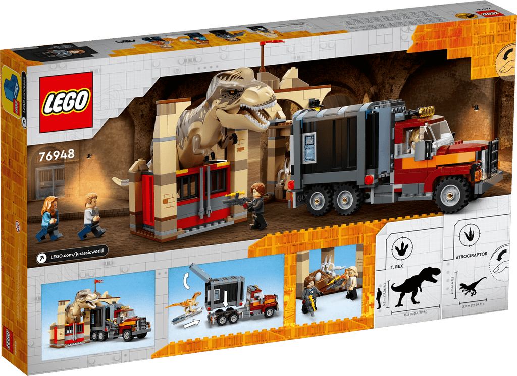 LEGO Jurassic World T. Rex & Atrociraptor Dinosaurus Ontsnapping - 76948