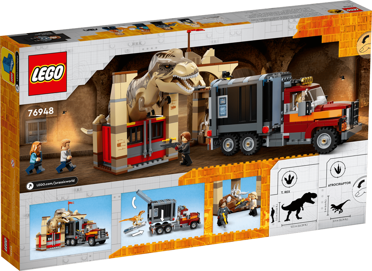 LEGO Jurassic World T. Rex & Atrociraptor Dinosaurus Ontsnapping - 76948