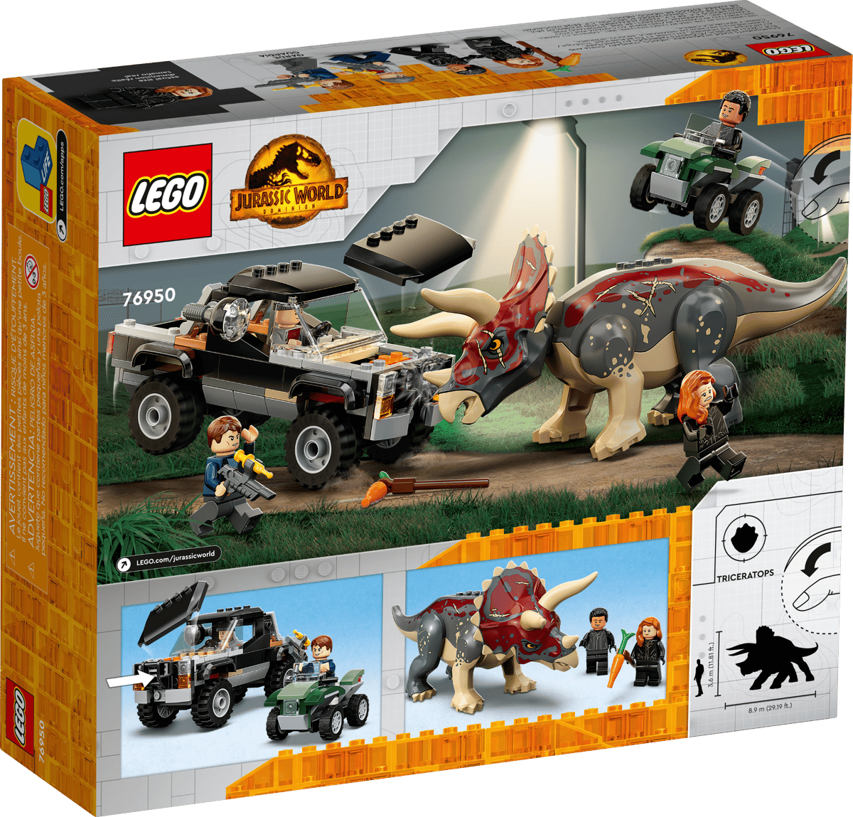 LEGO Jurassic World Triceratops Pick-uptruck Hinderlaag - 76950