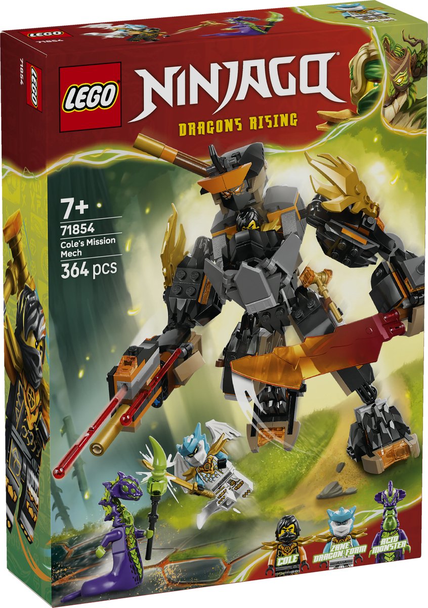 LEGO Ninjago Cole's missiemecha en draak Zane - 71854
