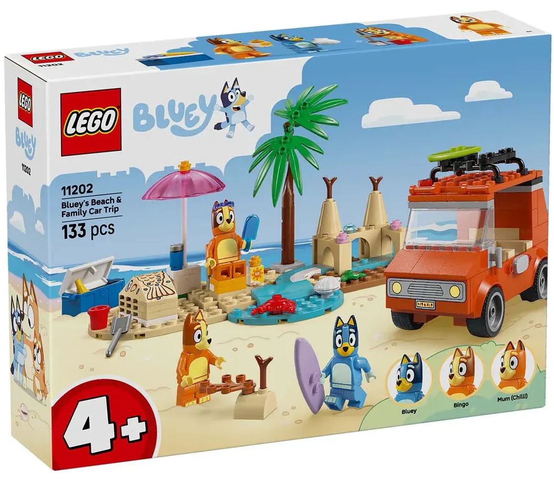 LEGO Bluey Bluey's autorit naar het strand - 11202