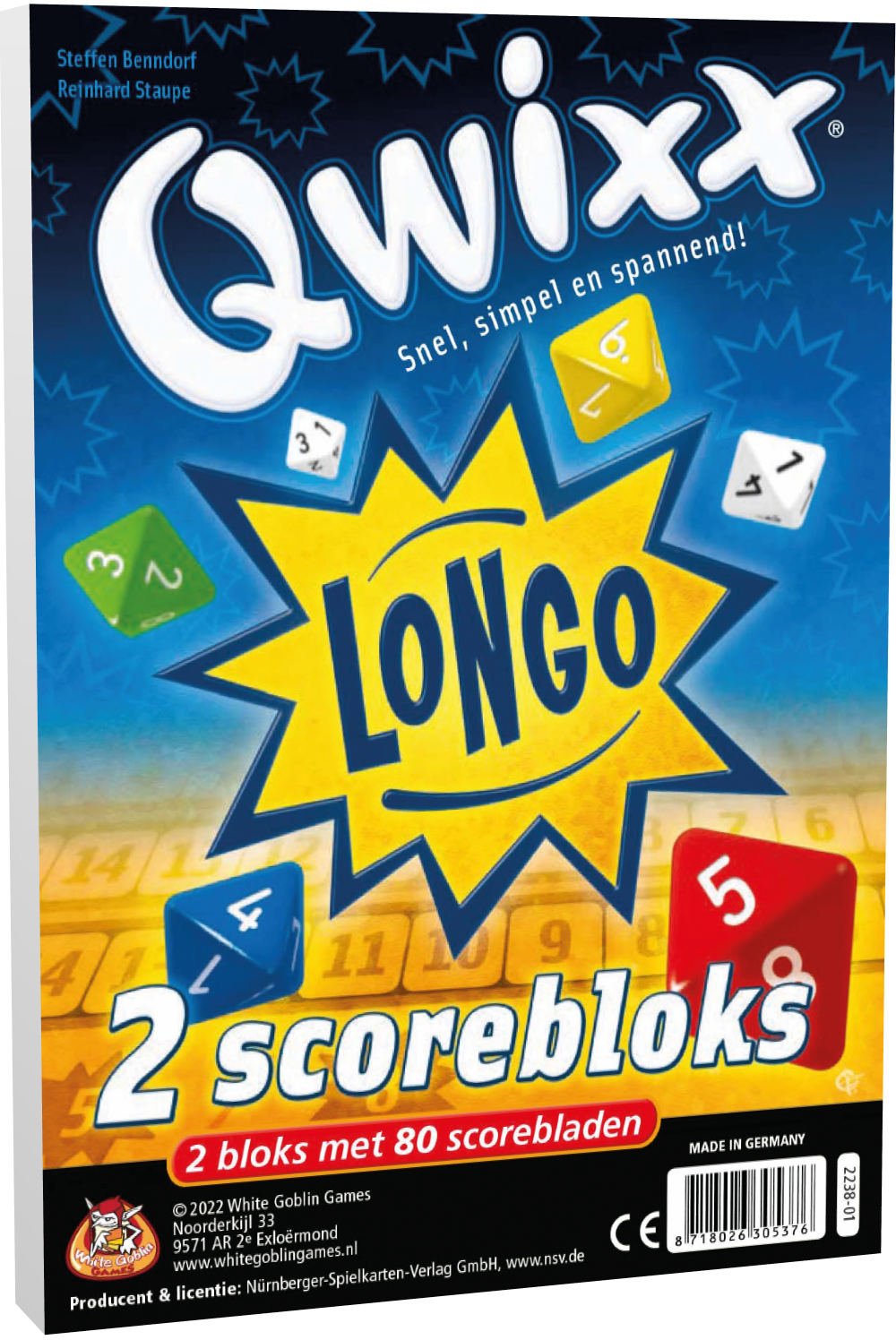 Qwixx Longo - Dobbelspel (extra scorebloks)