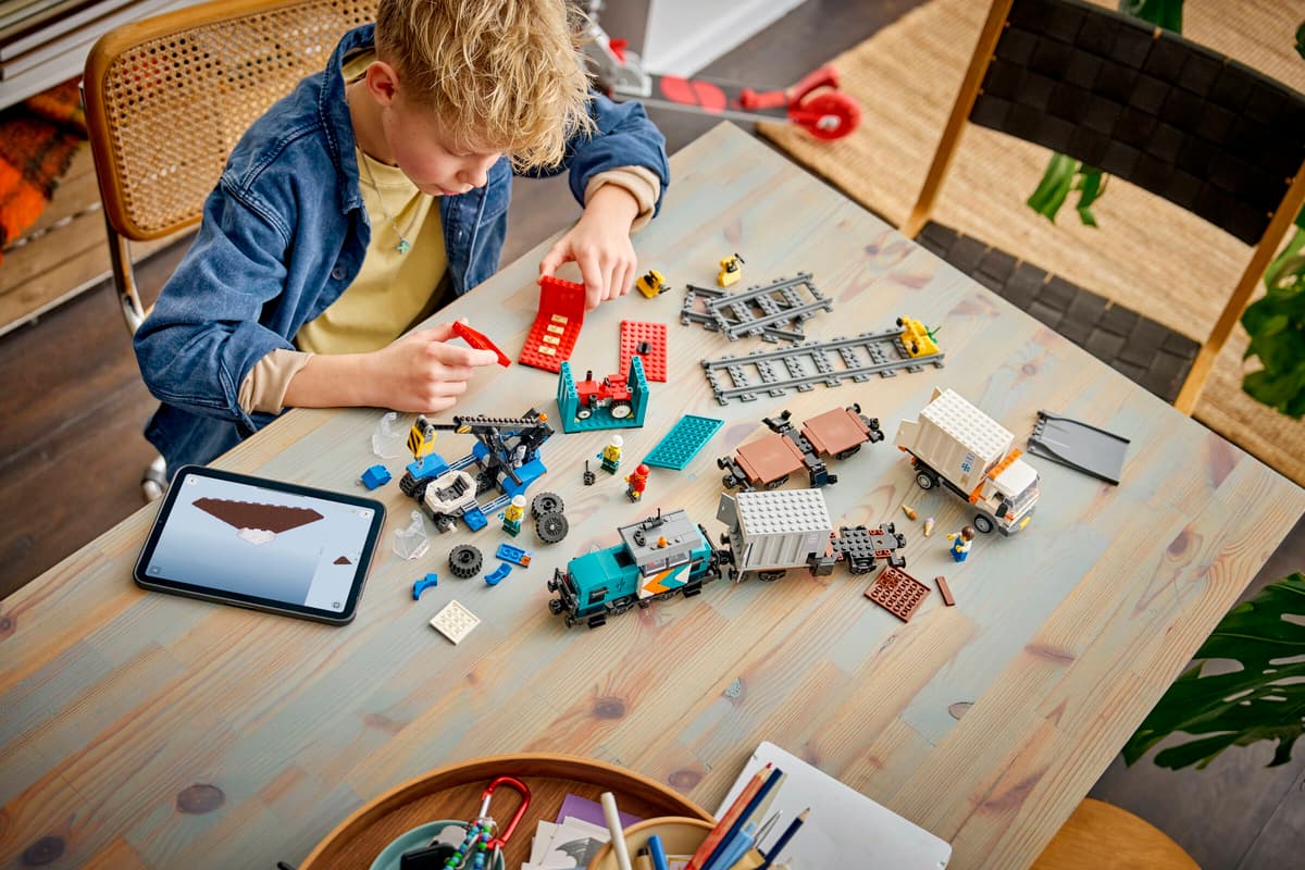 LEGO City Containertrein met Kraan en Vrachtwagen - 60509