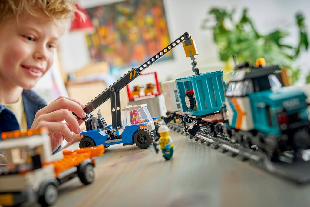 LEGO City Containertrein met Kraan en Vrachtwagen - 60509