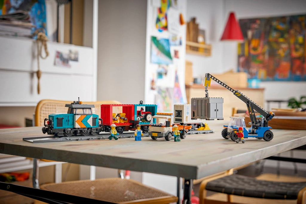 LEGO City Containertrein met Kraan en Vrachtwagen - 60509