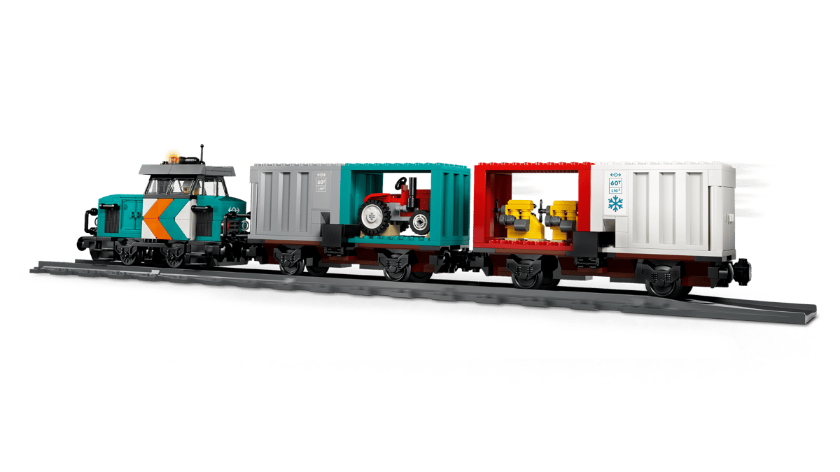 LEGO City Containertrein met Kraan en Vrachtwagen - 60509