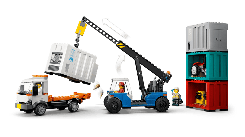 LEGO City Containertrein met Kraan en Vrachtwagen - 60509