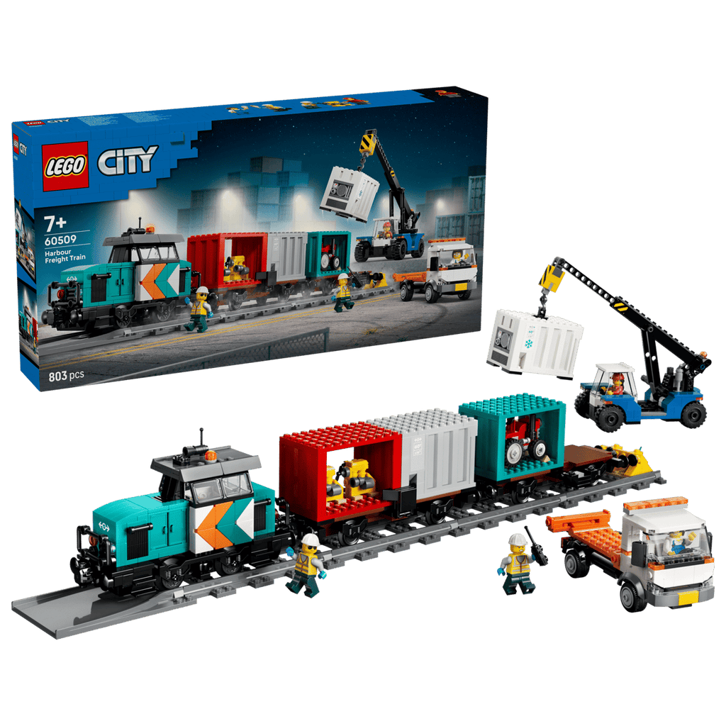 LEGO City Containertrein met Kraan en Vrachtwagen - 60509