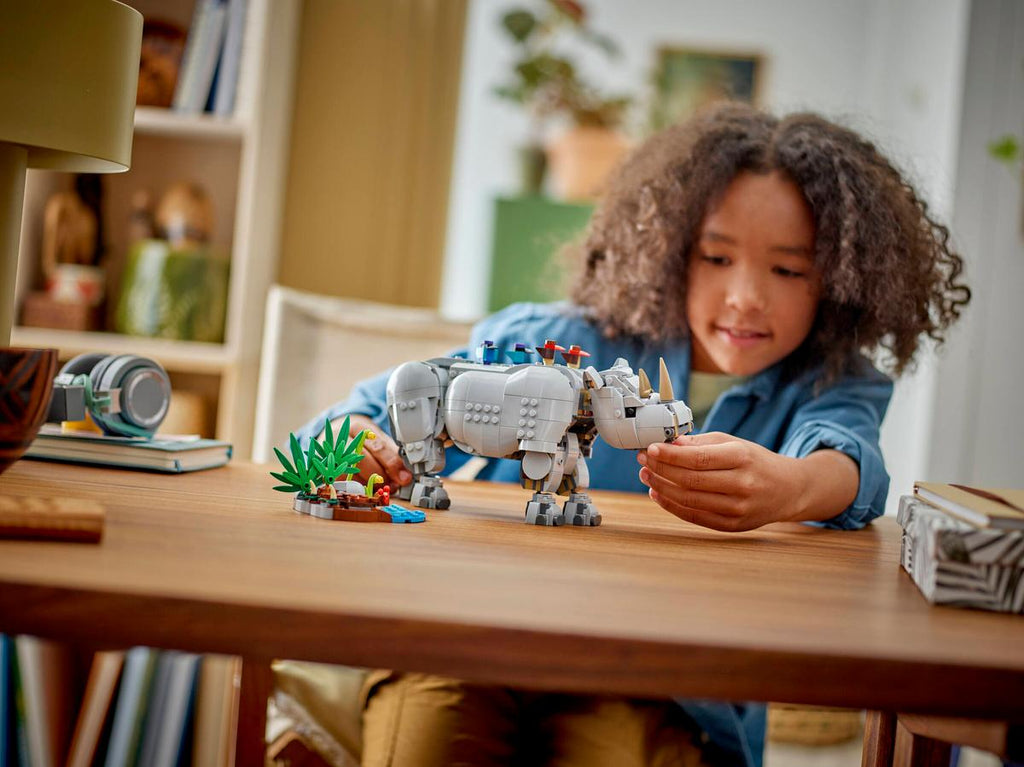 LEGO Creator 3-in-1 Wilde dieren: machtige neushoorn met vogels - 31171