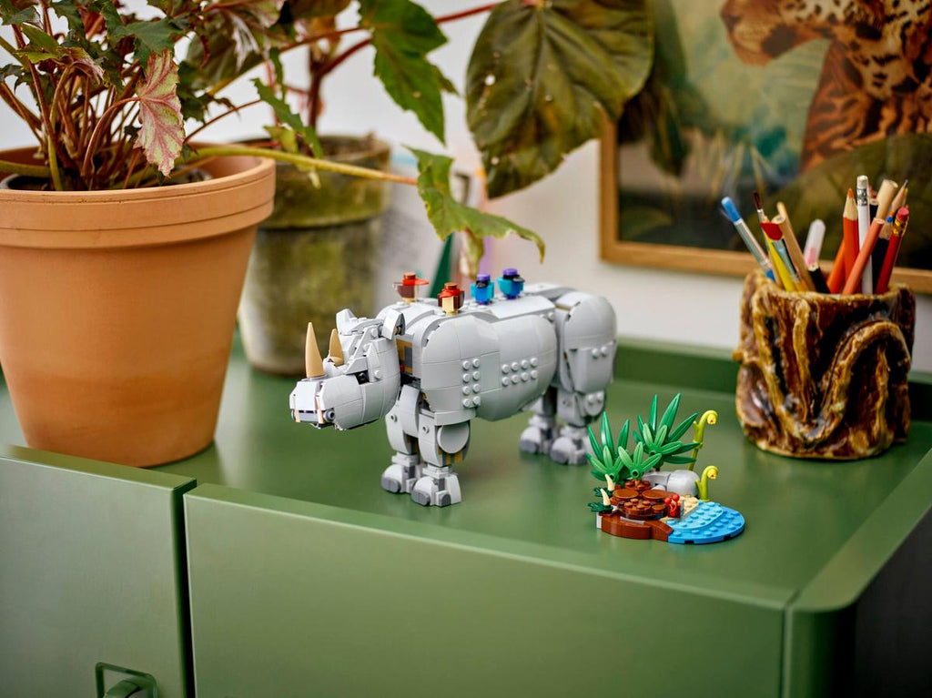 LEGO Creator 3-in-1 Wilde dieren: machtige neushoorn met vogels - 31171