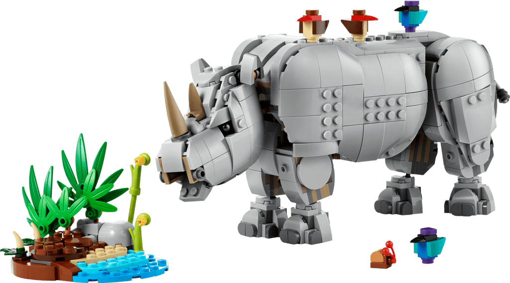 LEGO Creator 3-in-1 Wilde dieren: machtige neushoorn met vogels - 31171